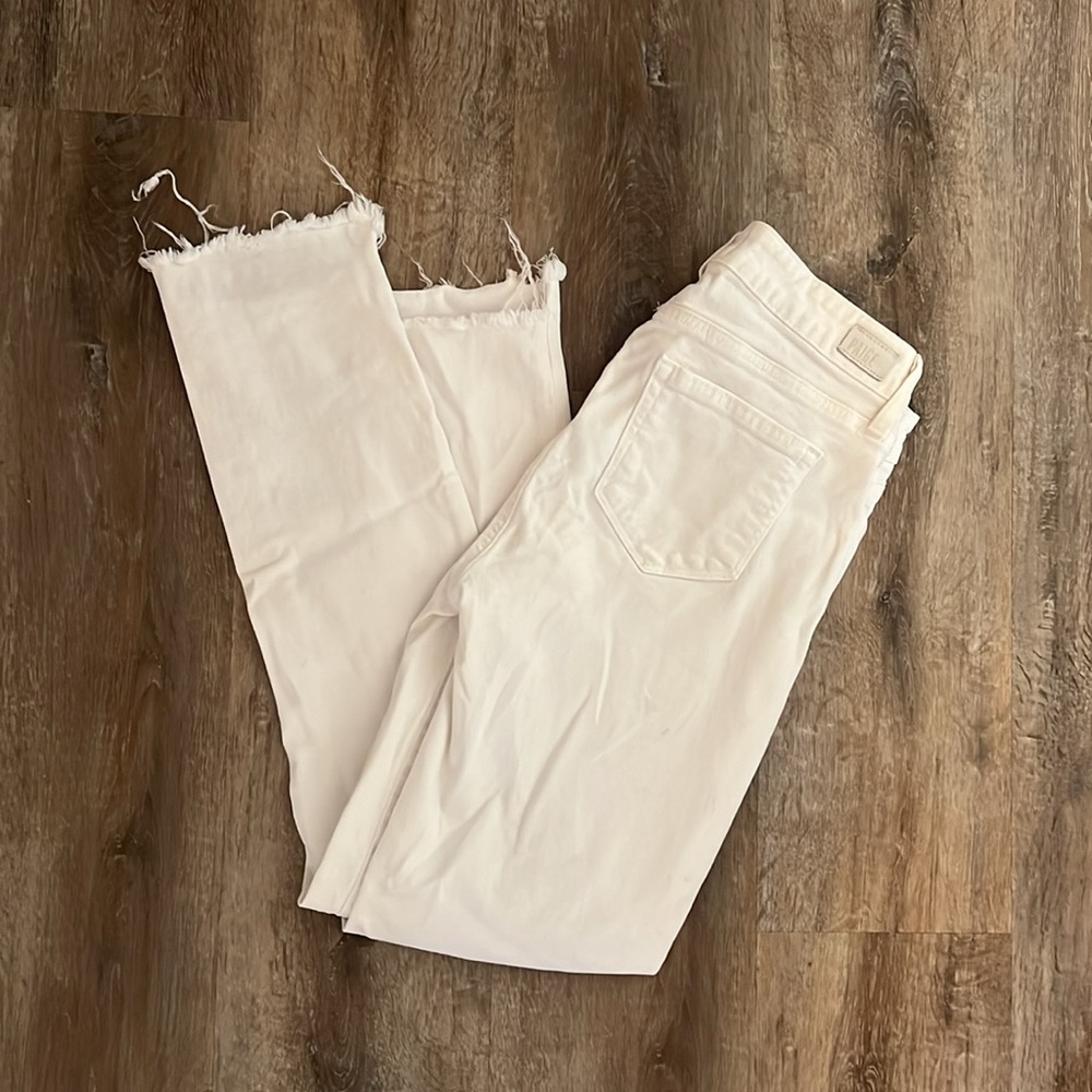Paige White Demim Skyline Ankle Peg